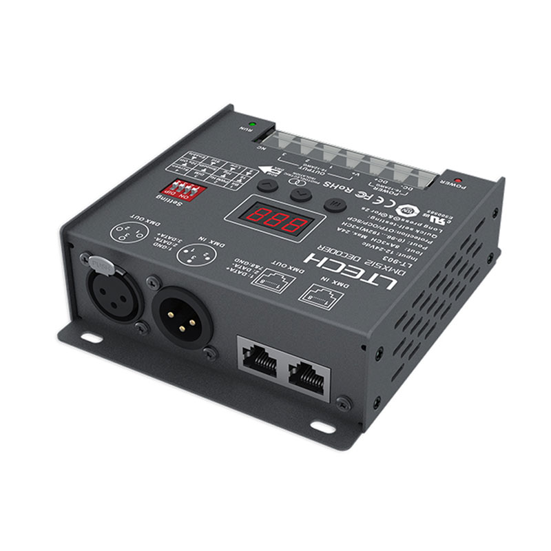 DC12-24V,Max. 24A,3CH CV DMX Decoder LT-903